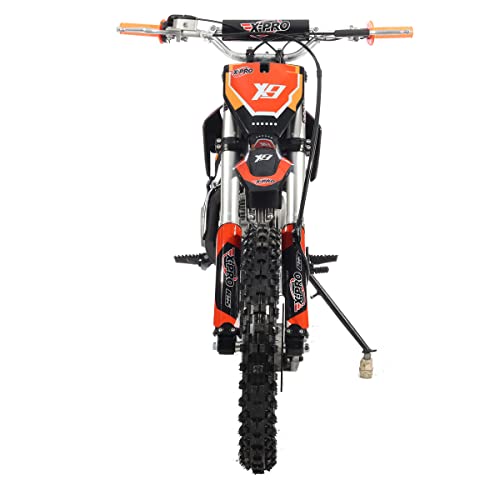 X-PRO X9 125cc Dirt Bike Pit Bike Adults Dirt Pit Bike 125 Dirt Bike Dirt Pitbike,Big 17"/14" Tires! (Factory Package, Red)