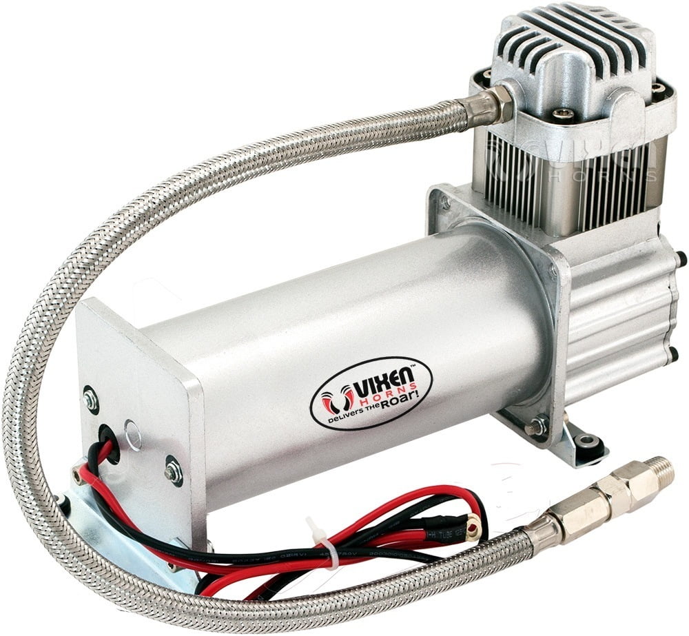 Vixen Horns Train Horn Kit for Trucks/Car/Semi. Complete Onboard System- 200psi Air Compressor, 5 Gallon Tank, 2 Trumpets. Super Loud dB. Fits Vehicles like Pickup/Jeep/RV/SUV 12v VXO8350/11642