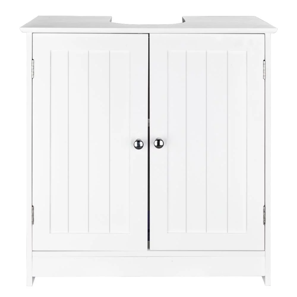 Pedestal Under Sink Storage Bathroom Vanity Cabinet Freestanding Space Saver Organizer with Shelves, White