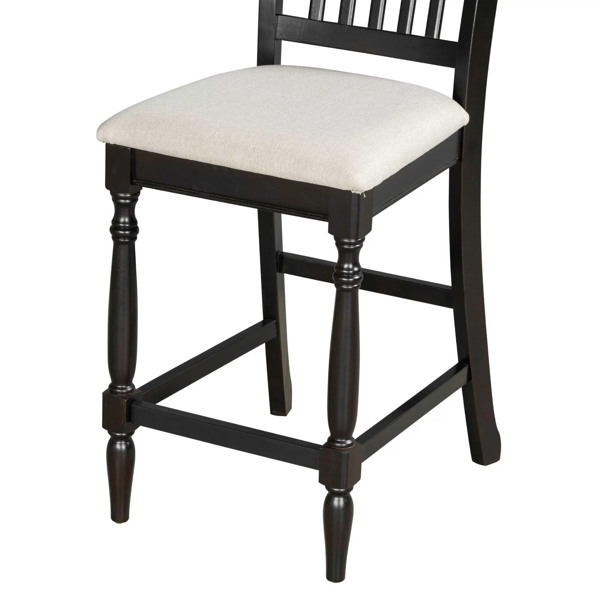 Churanty Farmhouse 5 Pieces Wood Counter Height Dining Table Set for 4,Kitchen Rectangle Table with Storage Drawers and 4 Upholstered Chairs, Espresso - Curated Treasures Market