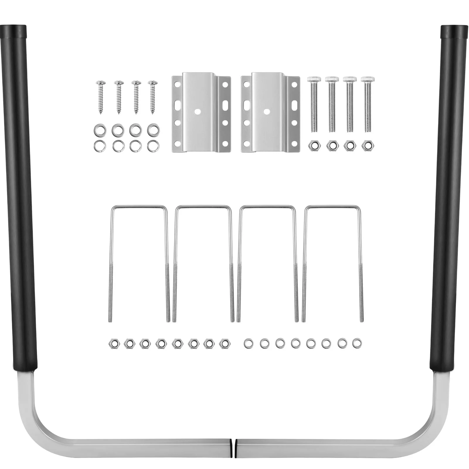 SKYSHALO Boat Trailer Guide-on, 40", One Pair Galvanized Steel Trailer Post Guide ons, , Complete Mounting Accessories for Ski Boat, Fishing Boat or Sailboat Trailer with Black PVC Tube Covers - Curated Treasures Market