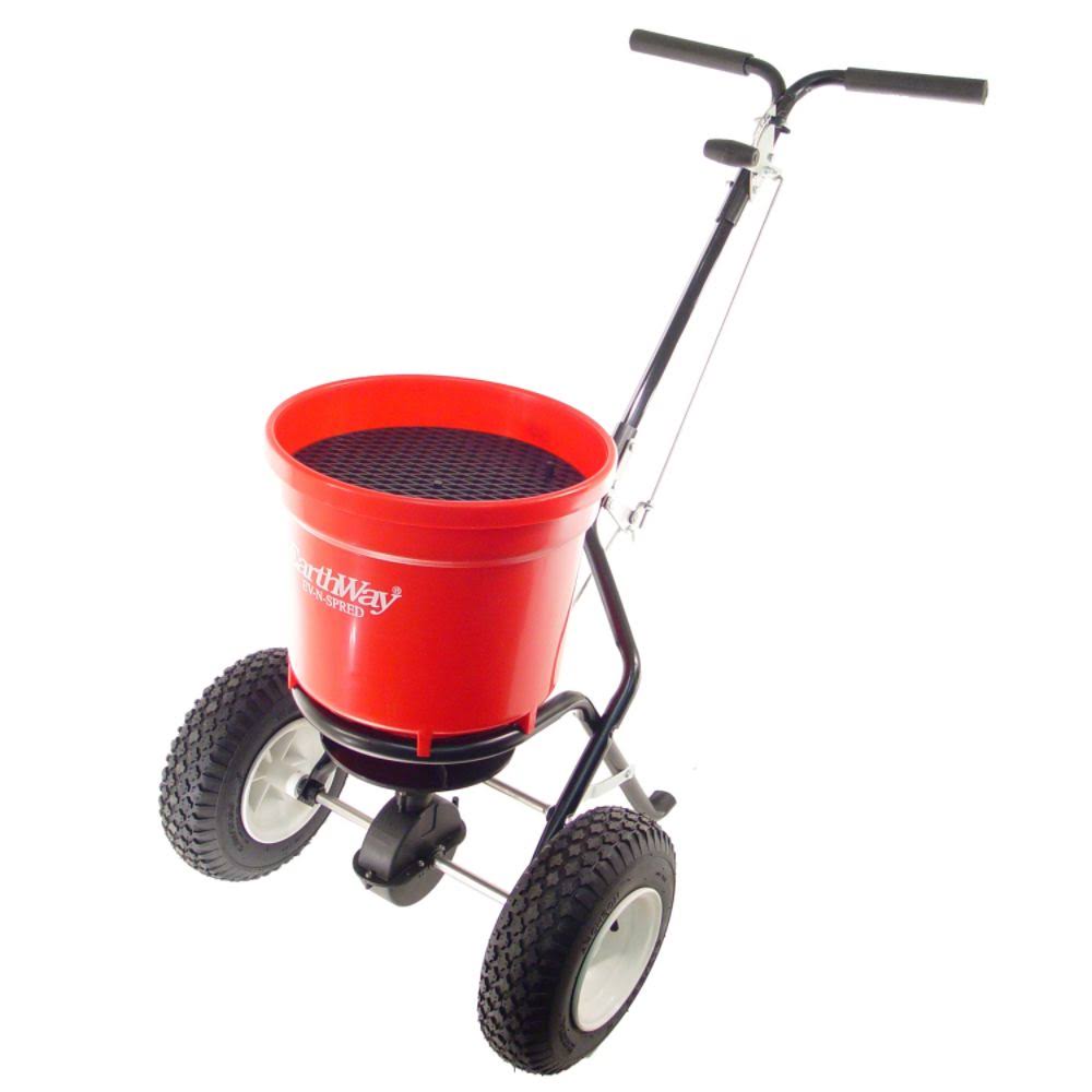 Earthway Commercial Broadcast Walk Behind Garden Seed Salt Spreader, Red