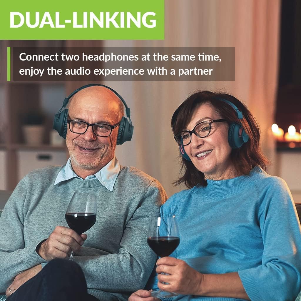 Avantree Audikast Plus Bluetooth 5.0 Transmitter for TV with Volume Control, aptX Low Latency Audio Adapter for 2 Headphones (Optical, AUX, RCA, USB), Class 1 Long Range 100ft - No Receiver Mode Pack of 2