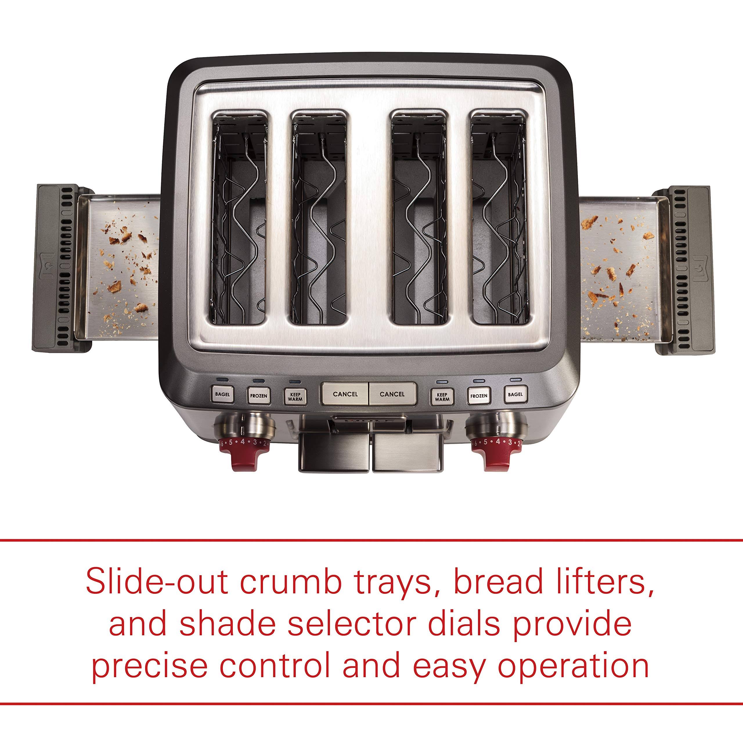 Wolf Gourmet 4-Slice Toaster, Red Knob