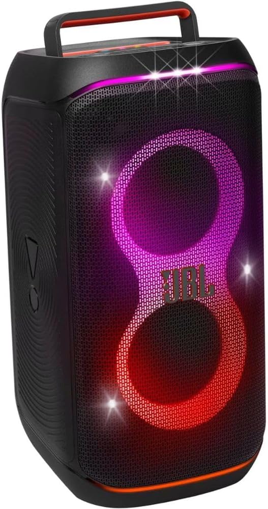 JBL PartyBox Club 120 Portable Speaker with Foldable Handle Pro Sound Futuristic Lightshow (Black) Bundle with JBL Wired Dynamic Vocal Mic