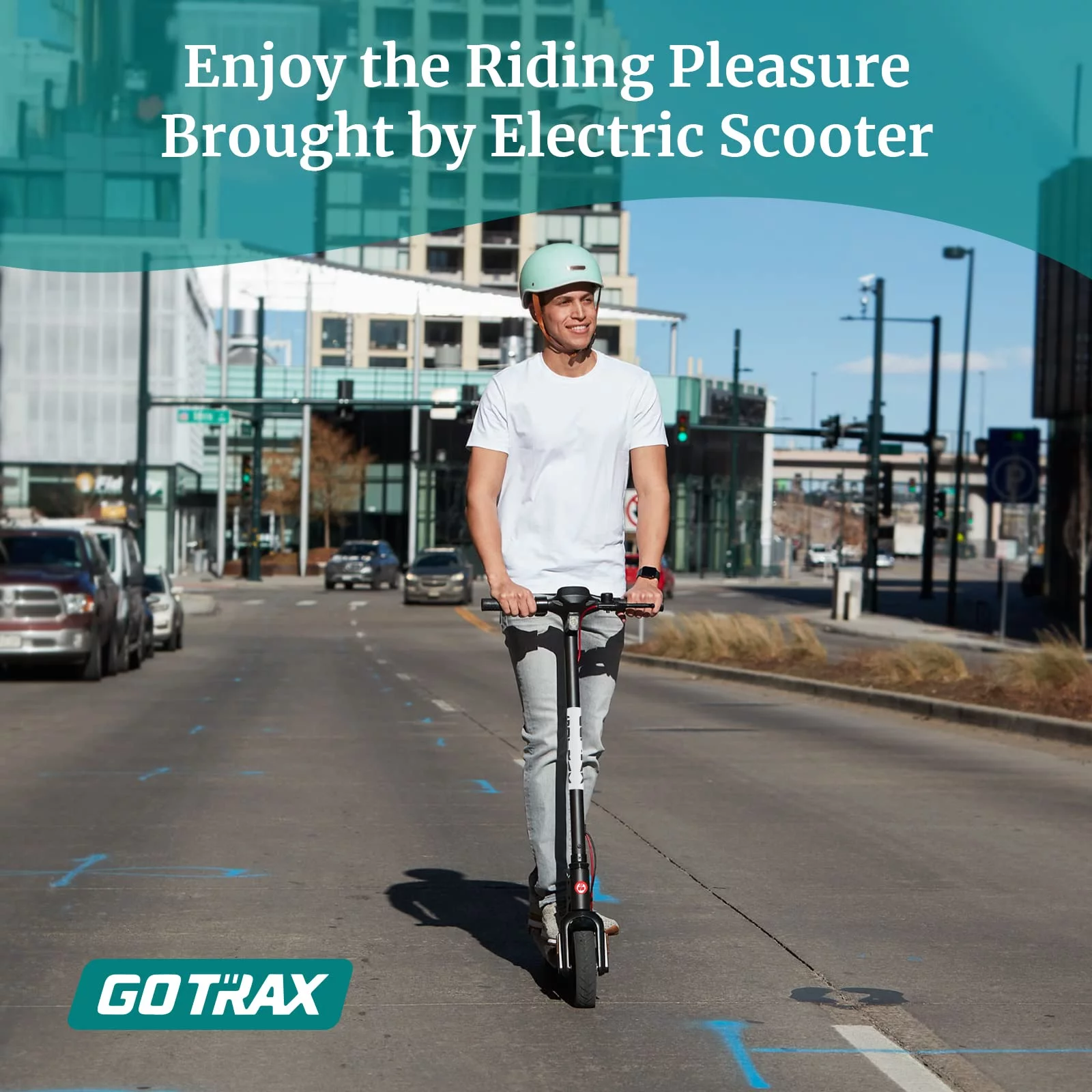 GOTRAX Apex Adult Electric Scooter, 8.5" Tires 15 Mile and 15.5Mph Foldable Escooter for Adult,Black-White