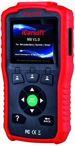 iCarsoft Multi-System Auto Diagnostic Tool MB V1.0 for Mercedes-Benz/Sprinter / Smart with Oil Reset (Red)