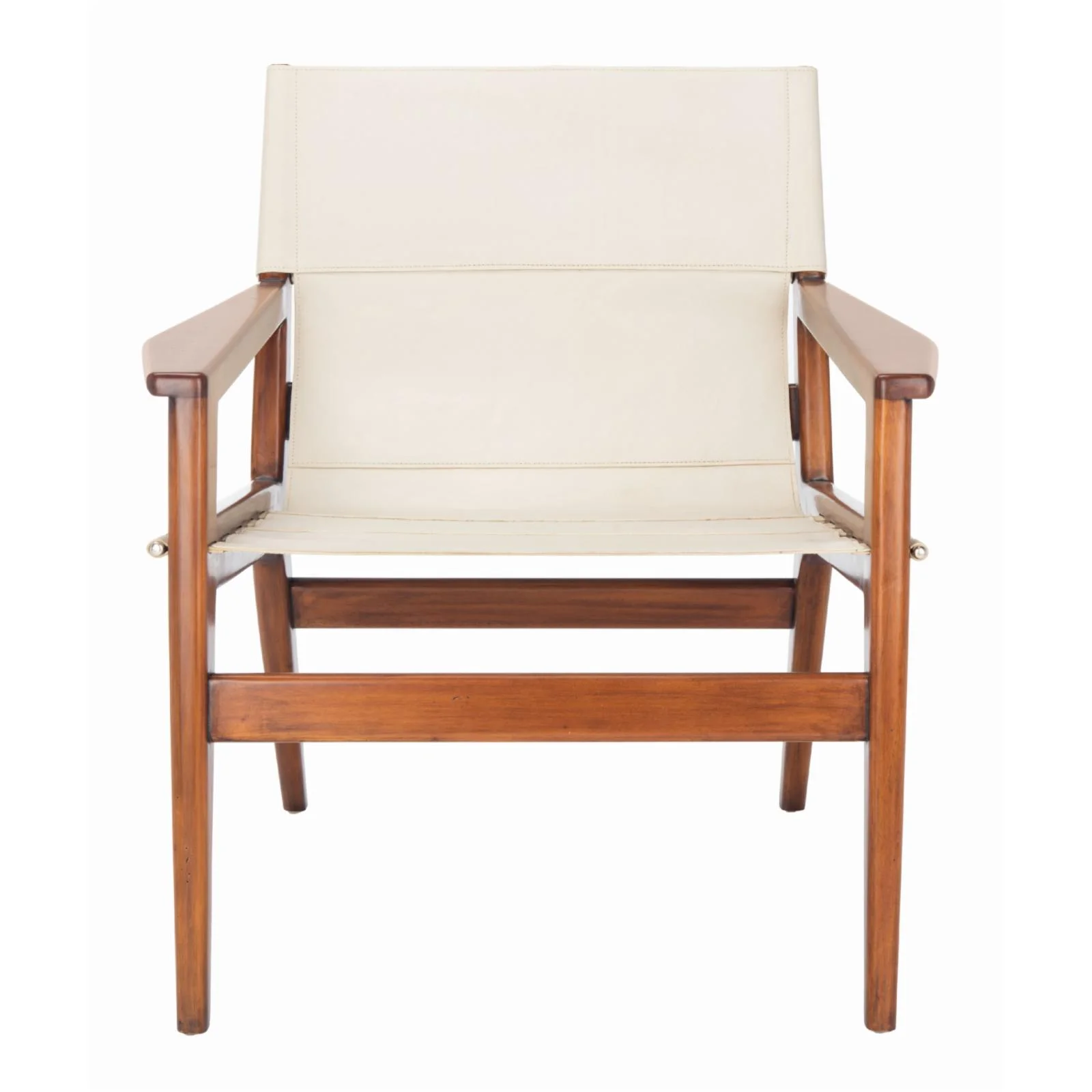 SAFAVIEH Couture Culkin Modern Leather Solid Sling Chair, Brown