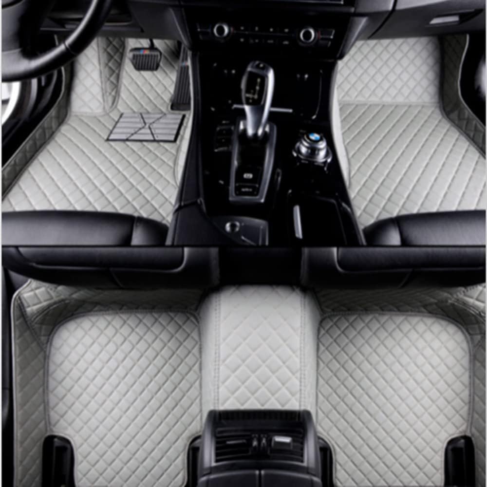 NYMCAR Custom car Floor Mats for BMW 1,2,3,4,5,6,7,8 Series X1,X2,X3,X4,X5,X6,X7,Z4 2000-2022 Car Full Coverage All Weather Pads Protection Non-Slip Leather Floor Liners (Black Blue)