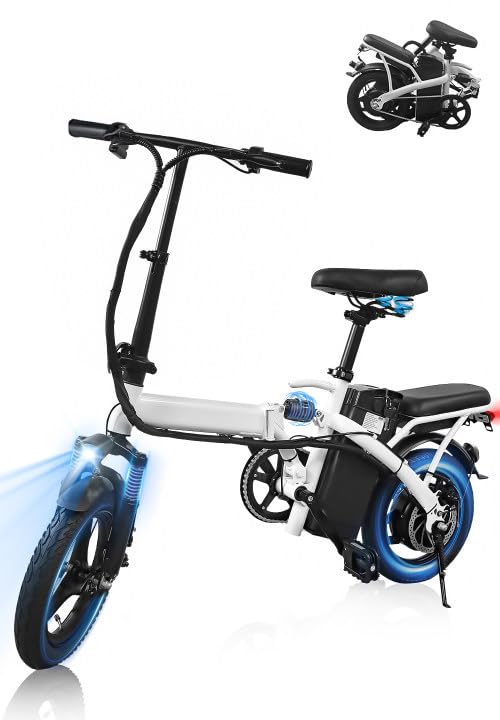 Electric Bike for Adults, Ebike, Electric Bicycle with 576WH Removable Battery,14"/20" Folding Ebike, 20MPH,20+ Miles(MAX),500W High Motor,Multi-Shock Absorption,UL 2849,Commuting Mini E Bikes