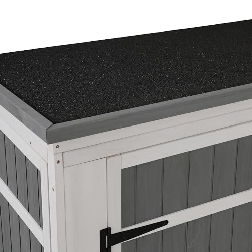 RUNNA 65 inch Garden Potting Bench Table, Fir Wood Workstation with Storage Shelf, Drawer and Cabinet,Large Gardening Workstation for Outdoor Space,for Backyard, Mudroom (Brown#019)