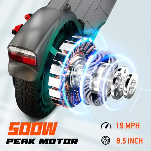 SISIGAD Electric Scooter Adults 10" Tires, 600W Peak Motor, Max 22 MPH Speed, 30 Miles Long Range, Portable Folding E-Scooter for Commuting with Dual Brakes, LCD Display APP Control