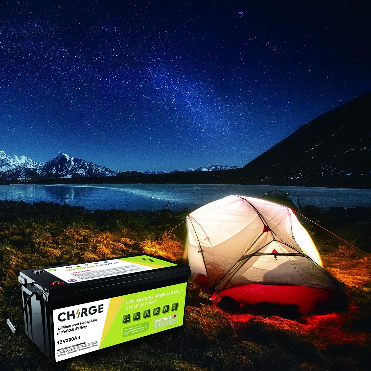 12V 100Ah Lithium Battery, Built-in 100A BMS, Rechargeable Iron Phosphate LiFePO4 Deep Cycles Battery Can Support 1280W Power Output for RV,Home Energy Storage and Off-Grid etc.