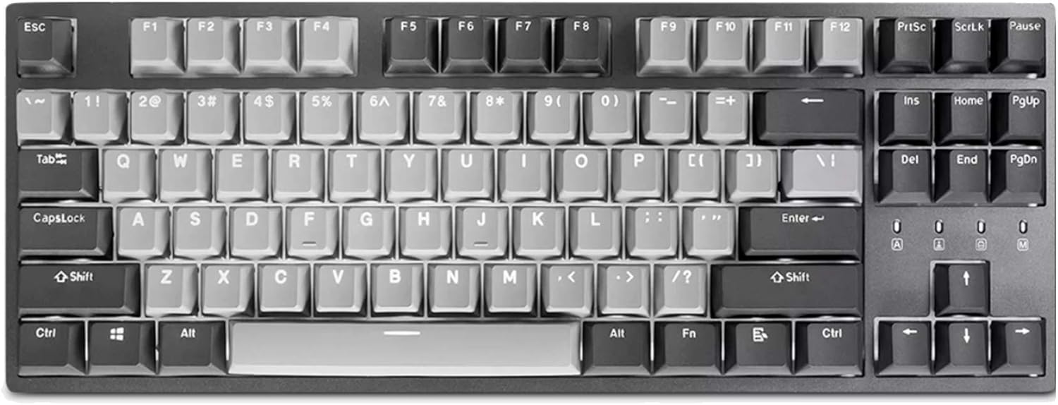 Durgod Taurus K320 TKL Mechanical Gaming Keyboard - 87 Keys - Double Shot PBT - NKRO - USB Type C (Cherry Blue, Space Grey)