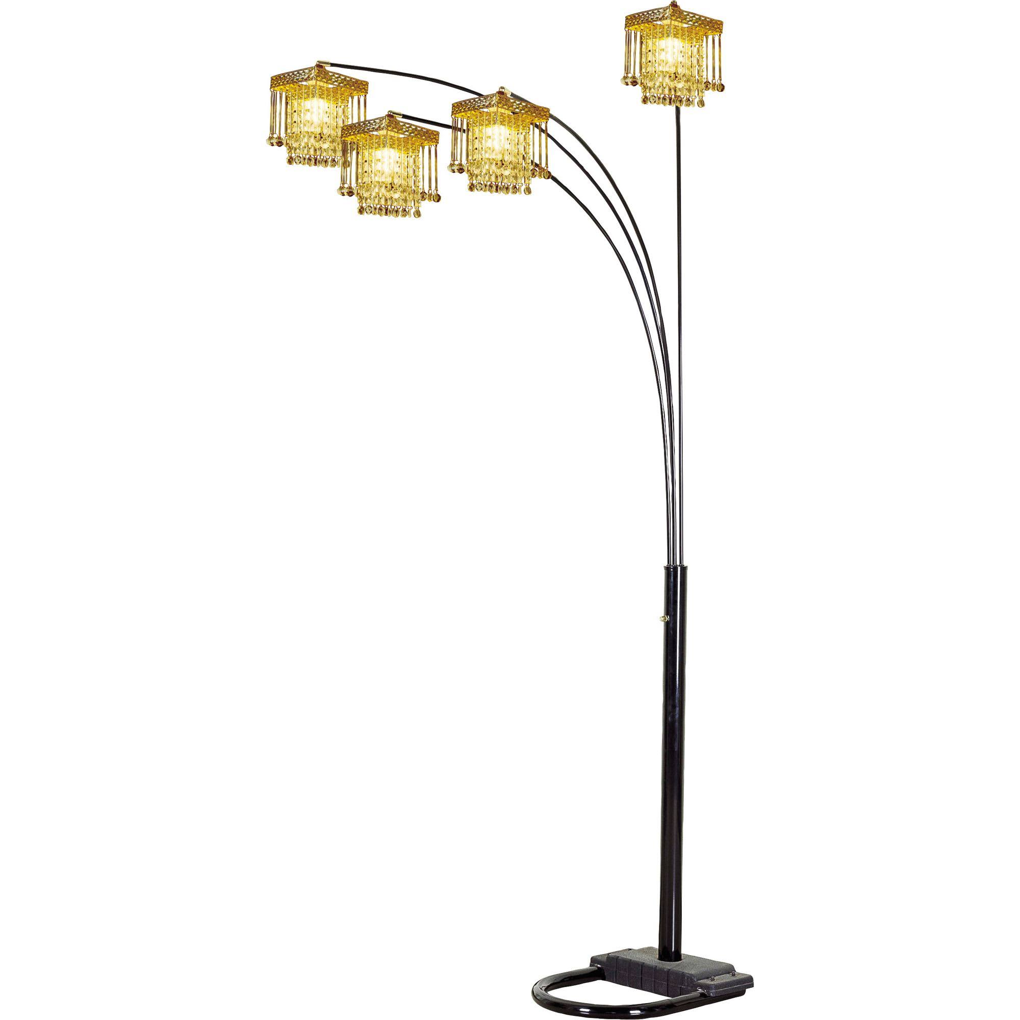 Ore International 6968BK 4 Arms Arch Floor Lamp - Black