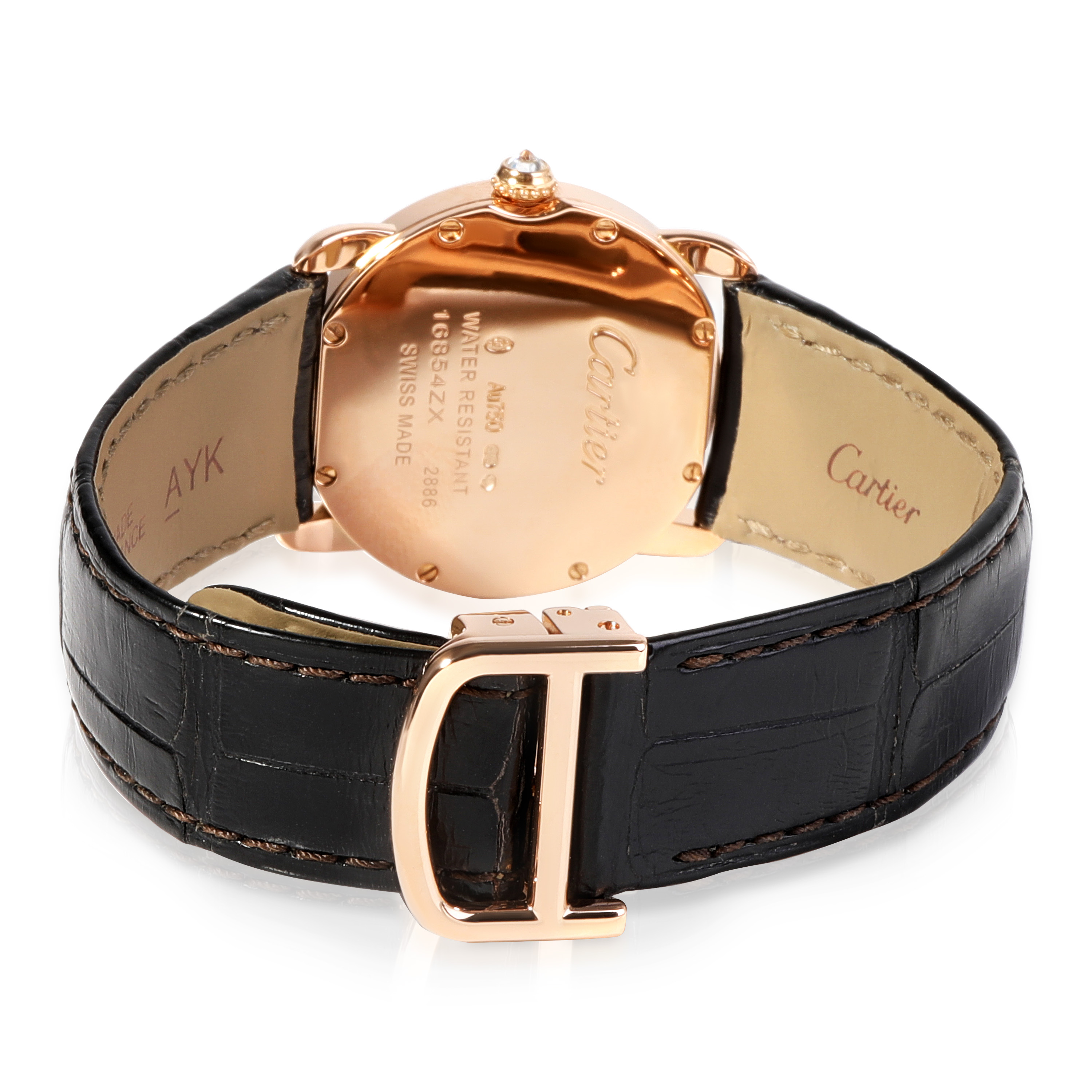Cartier Ronde Louis Cartier WR000351 Women's Watch in 18K Rose Gold Pre-Owned