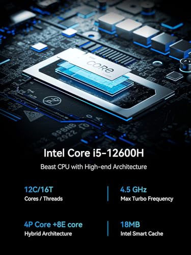 MINISFORUM Venus Series NAB9 Mini PC, 12th Gen Core i9-12900HK(14C/20T) Small Computer 32GB RAM 512GB SSD, 2X HDMI+2X USB-C 4K@60Hz Output, 2X 2.5G RJ45 Port, 4X USB3.2 Desktop Mini Computer