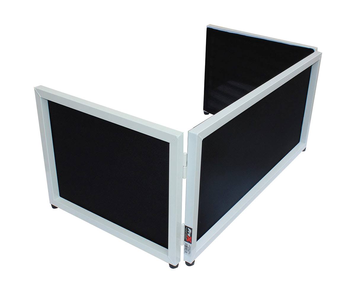 Prox XF-Ttfw 6ft Table Top DJ Facade Wedding White Trim + Black u0026 White Scrim