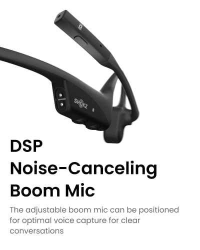 SHOKZ OpenComm2 UC - Bone Conduction Bluetooth Stereo Computer Headset with Boom Mic - USB-C Compatible with PC and Mac - Zoom Certified, with Bookmark