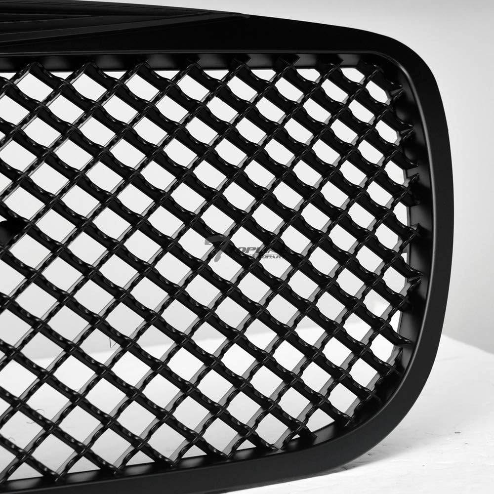 TLAPS 7422444299292 For 2007-2012 GMC Acadia Glossy Black Mesh Front Grille