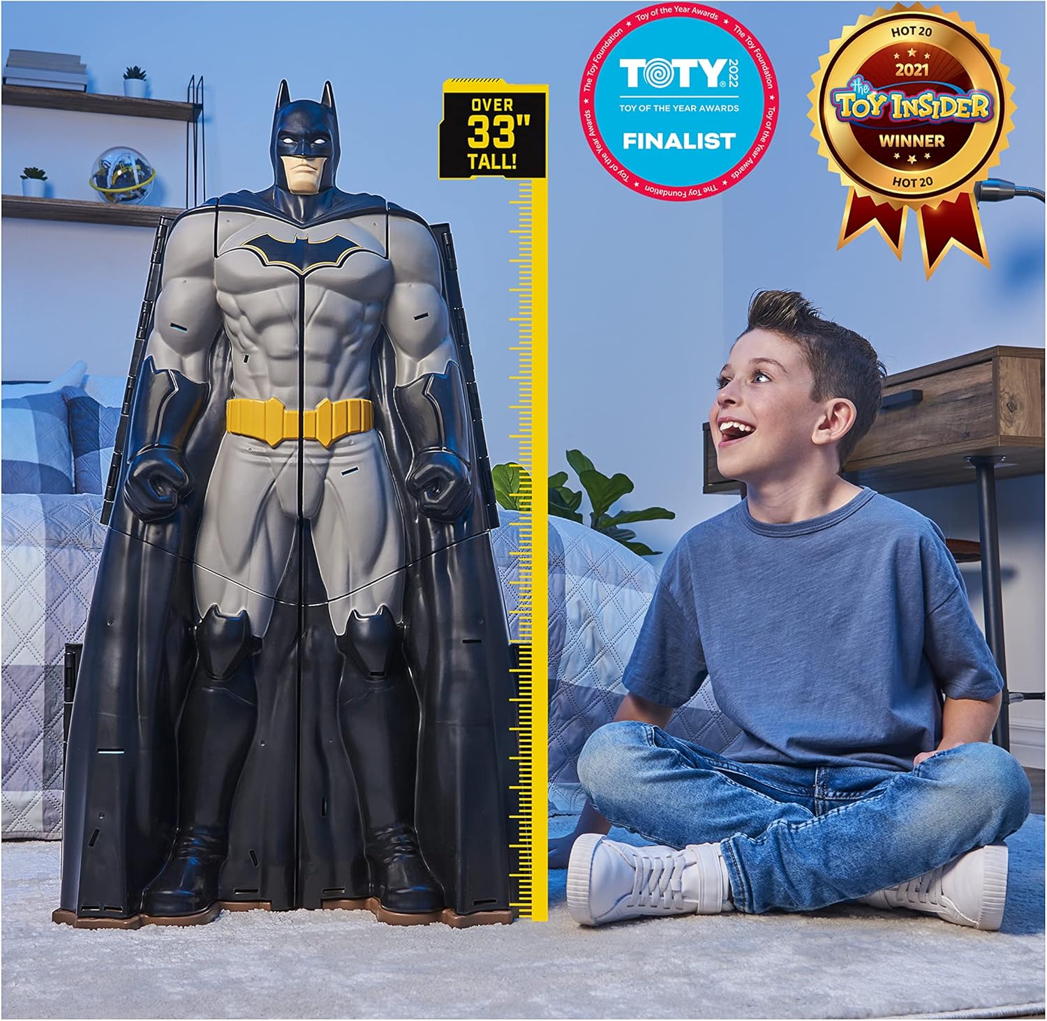 DC Comics Batman, Bat-Tech Batcave, Giant Transforming Playset with Exclusive 4&rdquo; Batman Figure and Accessories, Kids Toys for Boys Aged 4 and Up