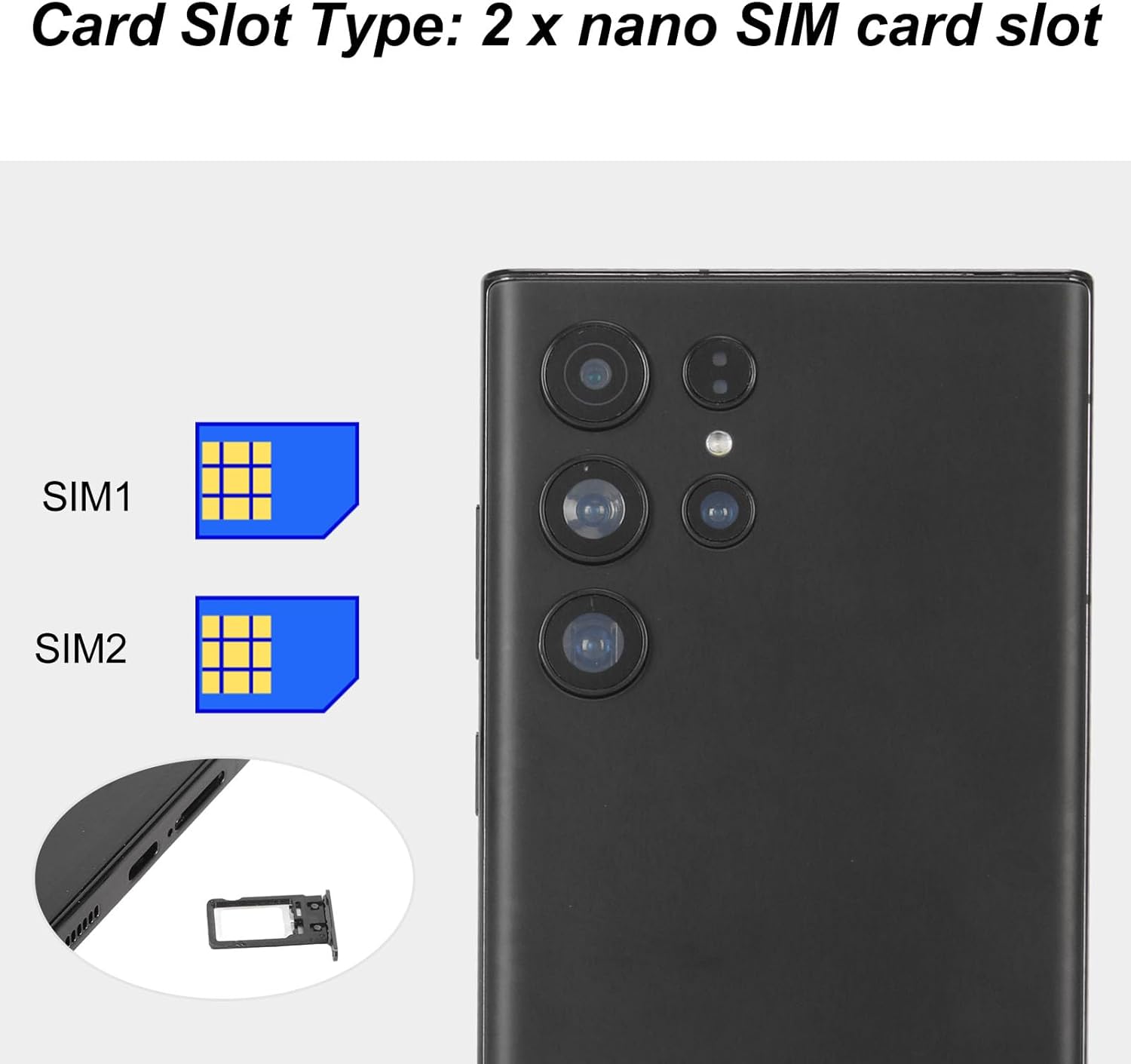 23 Plus Ultra Pro Cell Phone, Unlocked for Android 12 Smartphone with Stylus, 8GB RAM 128GB ROM, 6.5 HD Display, 16MP 24MP Dual Camera, Dual SIM, 5000mAh Battery (Black)