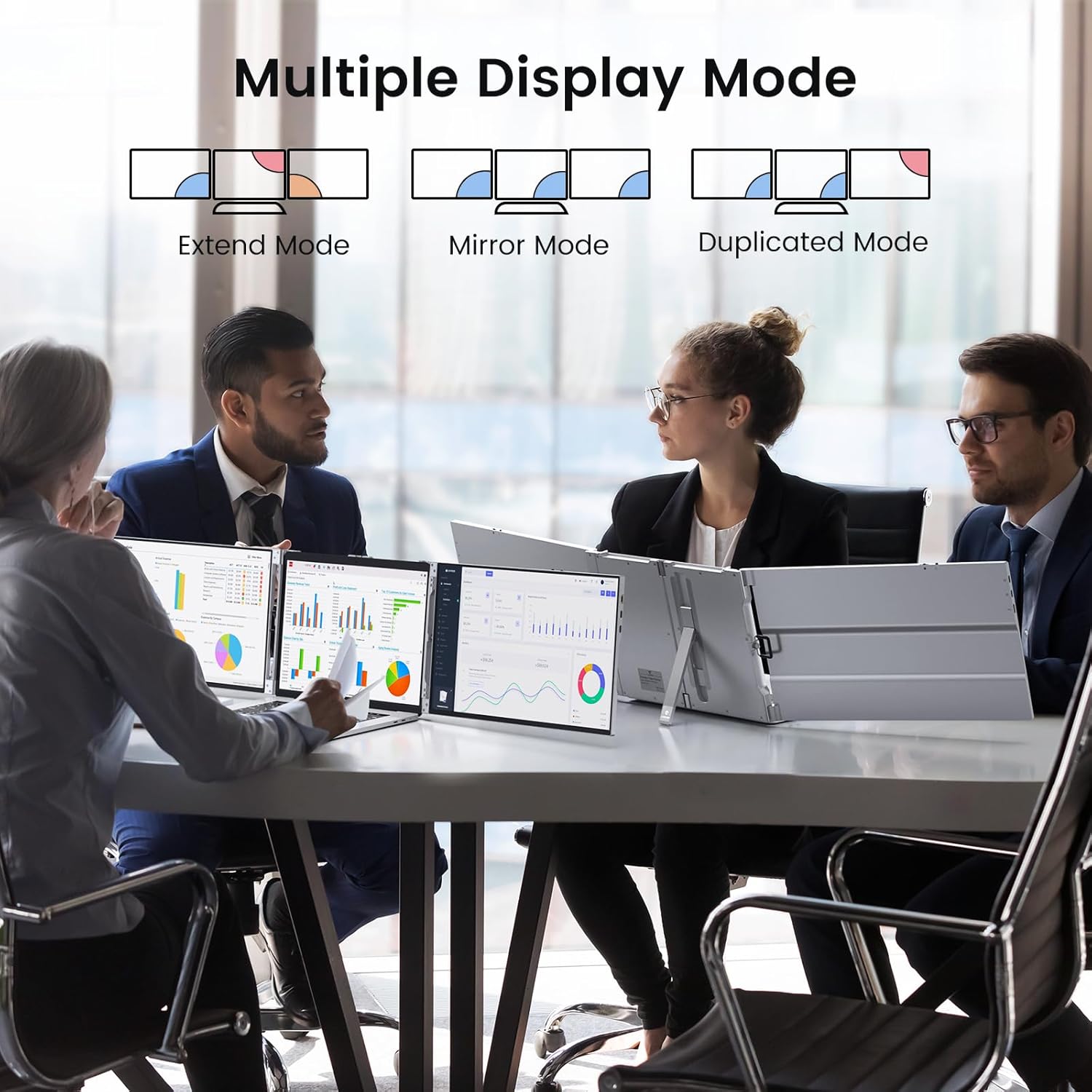 L LIMINK LK15 Portable Triple Monitor for 13-16" Laptop LK16 Portable Triple Monitor for 15-17.3 Inch Laptop
