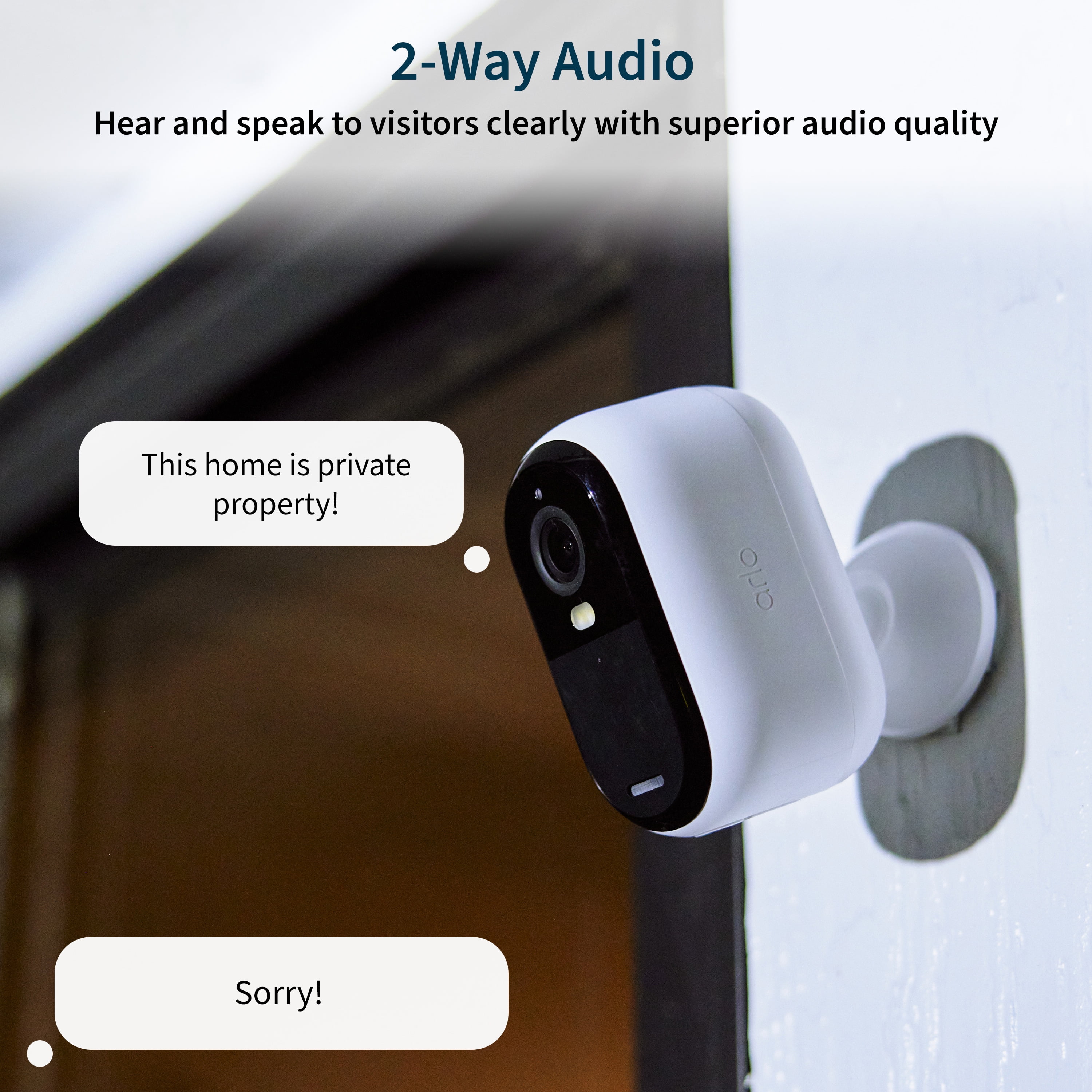 Arlo Essential Outdoor Camera 2K (2nd Generation) - Wireless Security Surveillance Camera - 3 Cam - White, VMC3350-1WMNAS