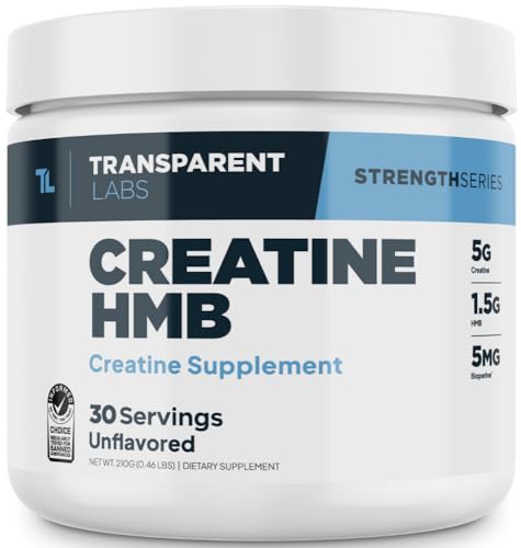 Transparent Labs Grass-Fed Whey Protein Isolate (30 Servings, Chocolate PB) & Creatine HMB (30 Servings, Unflavored)