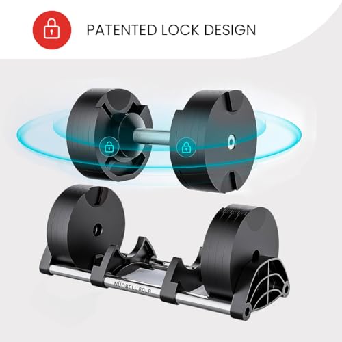 NUOBELL Adjustable Dumbbells Pair 5-80 lbs : the Adjustable Dumbbell Set to Replace 16 Sets of Dumbbells. Add Nuobell Dumbbells 80lb and Free Weights to Your Home Gym. Just Twist the Handle to Adjust and Start Your Exercise.