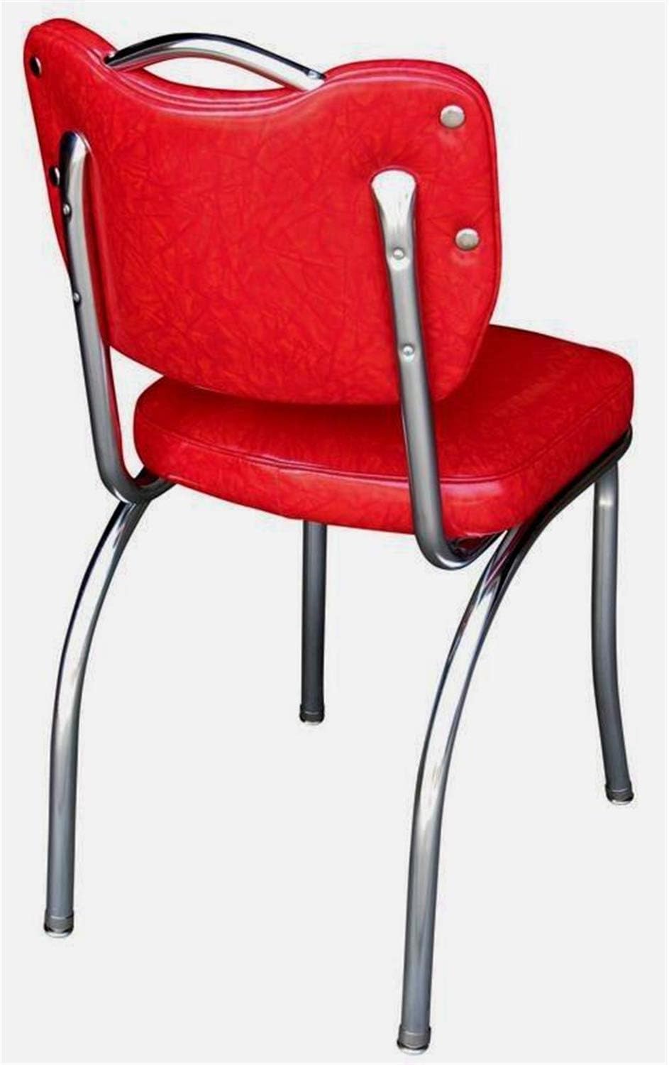Handle Back Diner Chair with Single Tone Channel Back & 2" Box Seat - Cracked Ice Yellow