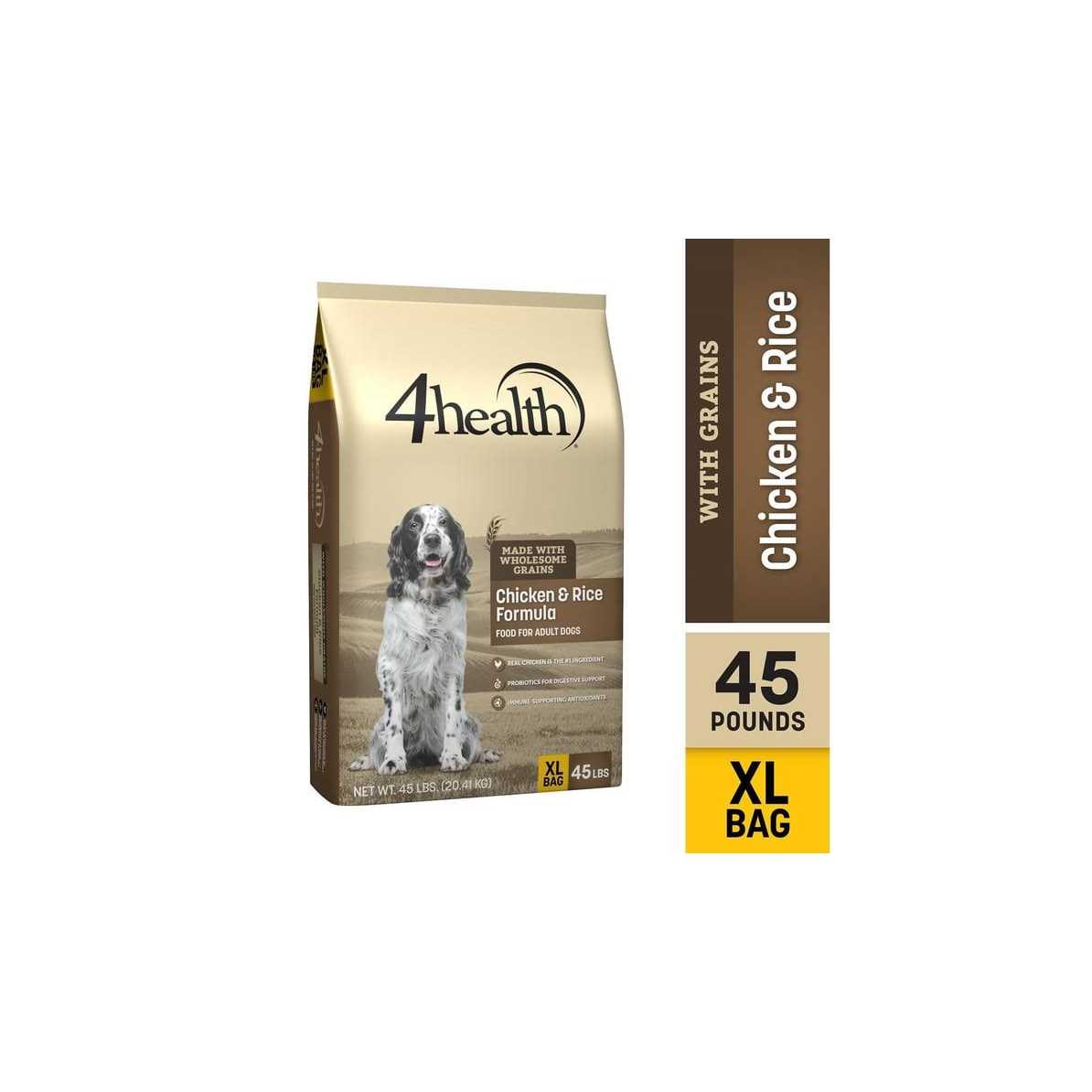 4health with Wholesome Grains Adult Chicken and Rice Formula Dry Dog Food - Pet Supplies online store