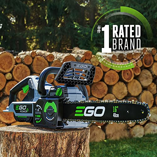 EGO Power+ 16-Inch 56-Volt Cordless Chainsaw Bundle with Bar Oil and Charger