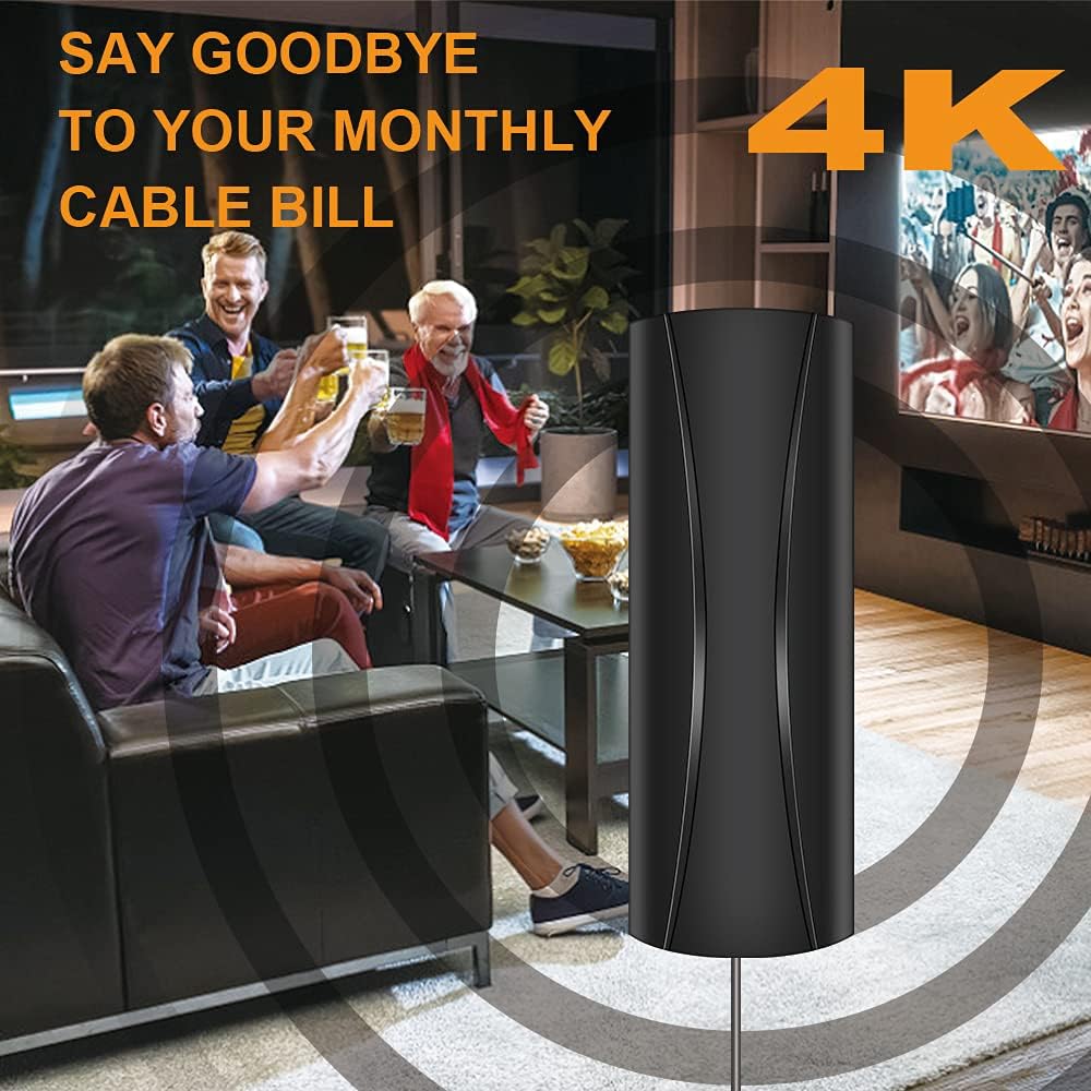 2022 Amplified Digital TV Antenna Long 420 + Miles Range, High Gain Indoor/Outdoor HD Antenna- Support 4K 1080p Digital Antenna and All Older TV's - 36FT Coaxial Cable Amplifier Newest Signal Booster