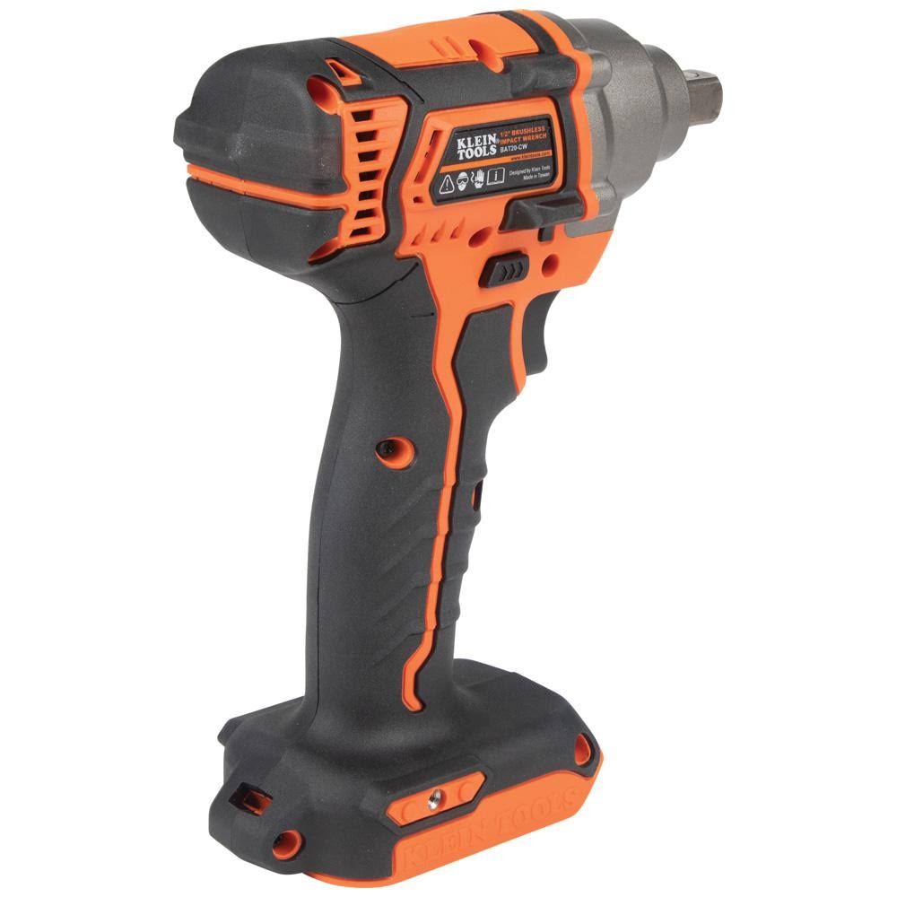 Klein Tools BAT20CW - Battery-Operated Compact Impact Wrench, 1/2-Inch Detent Pin, Tool Only