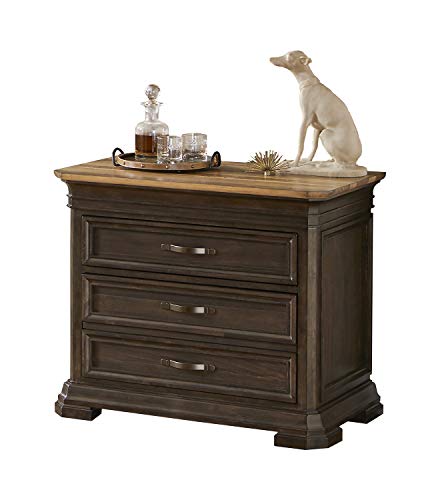 Martin Furniture IMSA684R-KIT Executve L-Desk & Return with Solid Wood Plank Tops, Fully Assembled, Brown