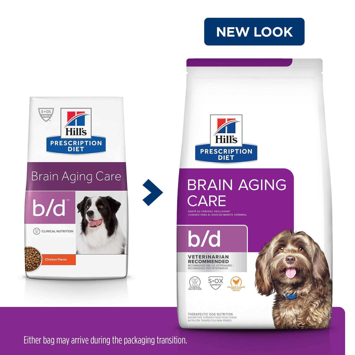 Hill's Prescription Diet b/d Brain Aging Care Chicken Flavor Dry Dog Food - Pet Supplies online store