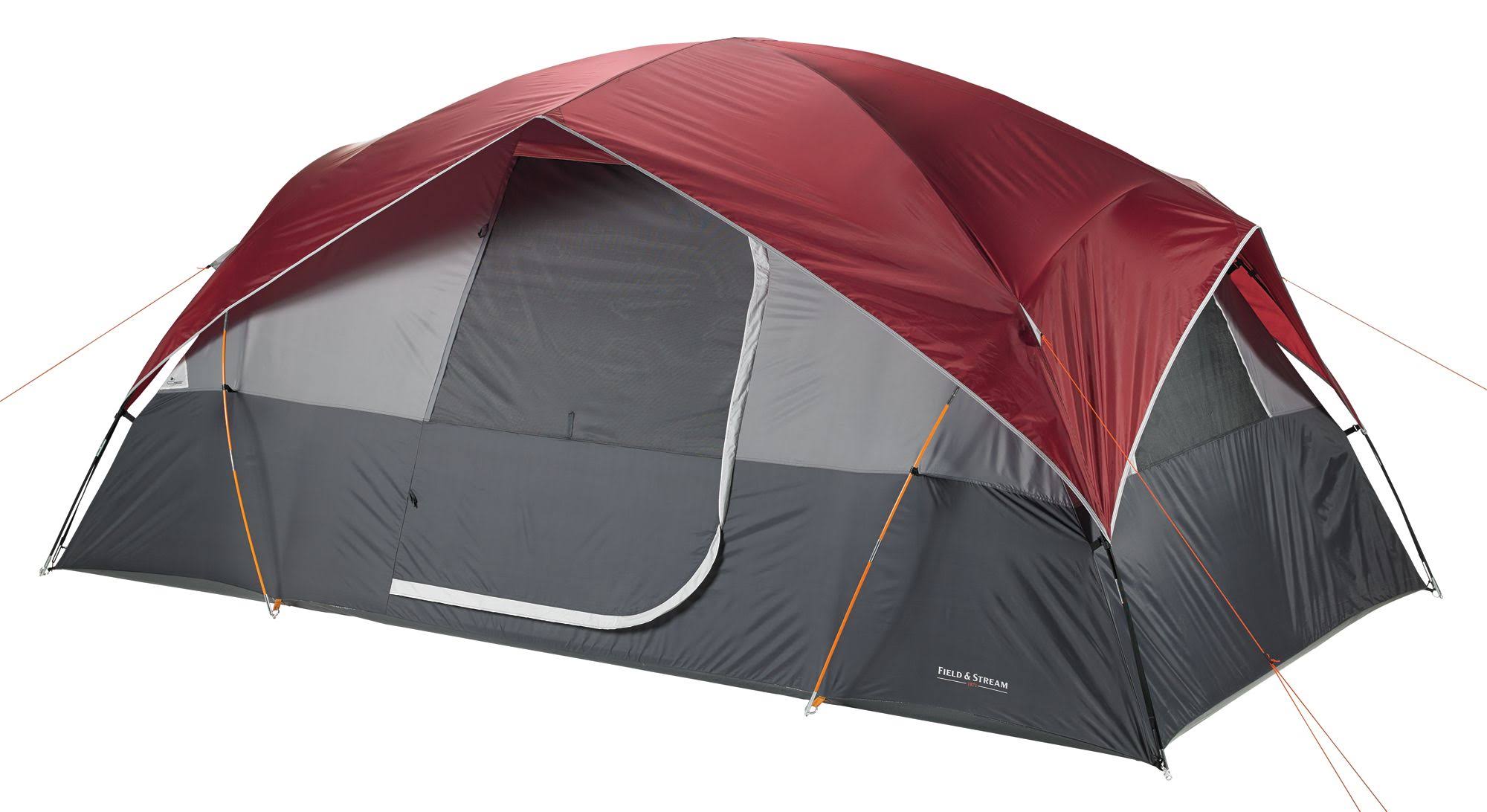 Field u0026 Stream Cross Vent 8-Person Tent, Pompeian Red