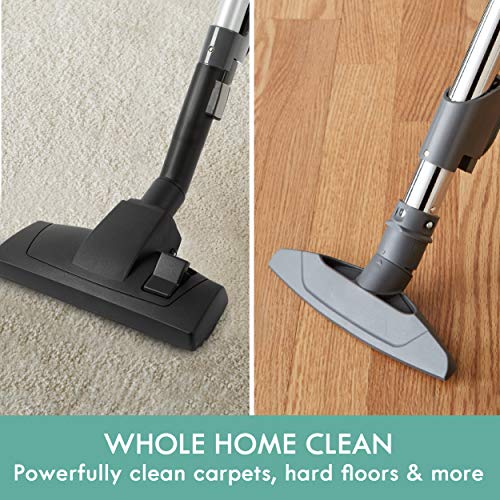 Kenmore Pet Friendly Lightweight Bagged Canister Vacuum Cleaner with Extended Telescoping Wand, HEPA, 2 Motors, Retractable Cord, and 4 Cleaning Tools, Blue