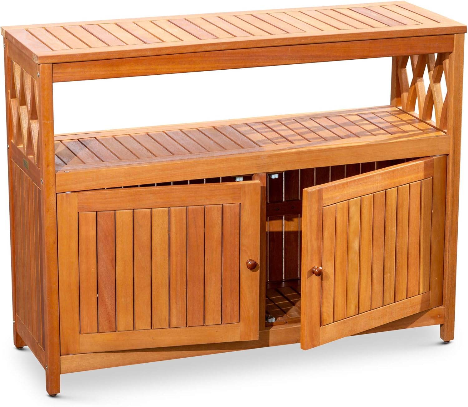 DTY Outdoor Living Longs Peak Eucalyptus Sideboard, Driftwood Gray