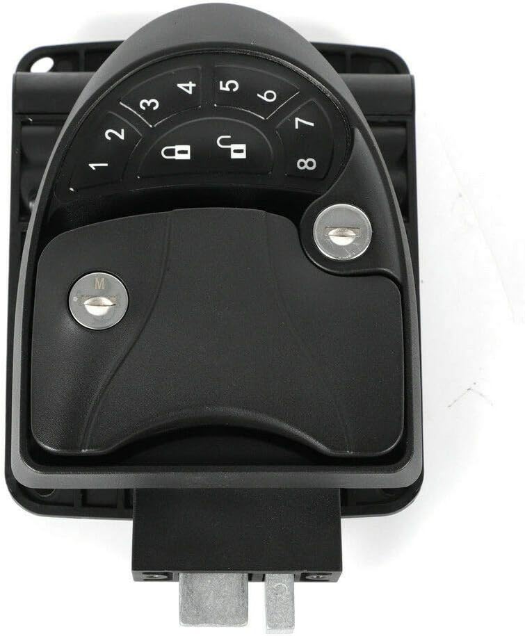 Metal Electronic Lock, RV Keyless Entry Door Lock Latch Handle Kits Knob Deadbolt Camper Trailer