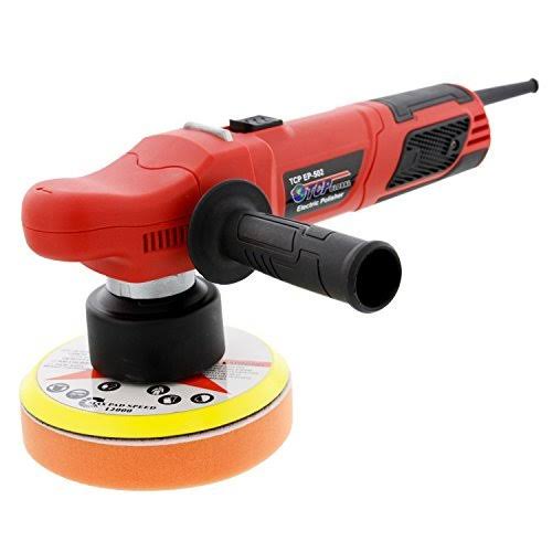 TCP Global 6 inch Variable Speed Random Orbit Dual-Action Polisher; Professional High Performance Buff, Polish u0026 Detail Car