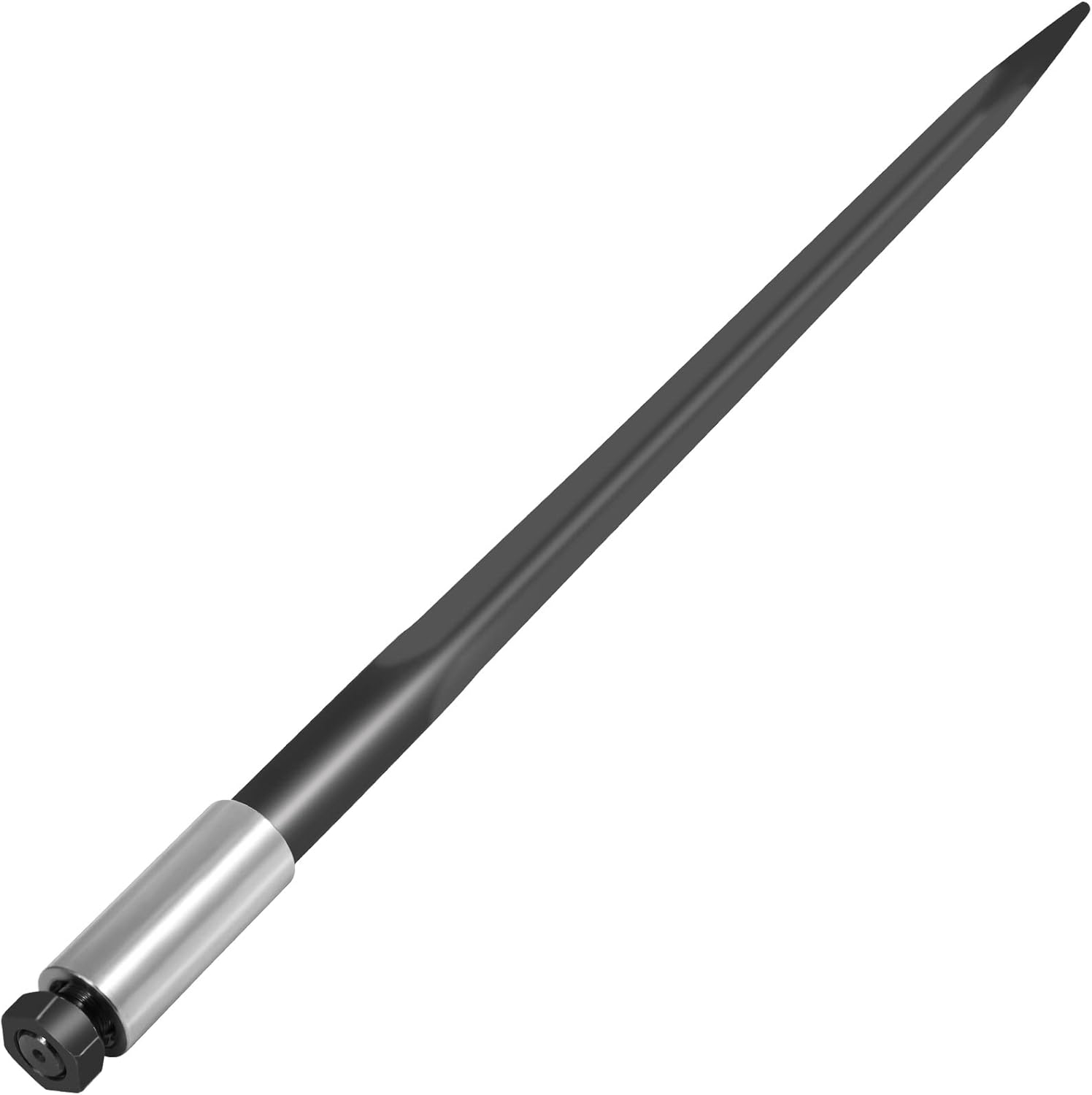VEVOR Hay Bale Spear 39 inches 3600 lbs Capacity 1 3/4 inches Wide with Nut and Sleeve