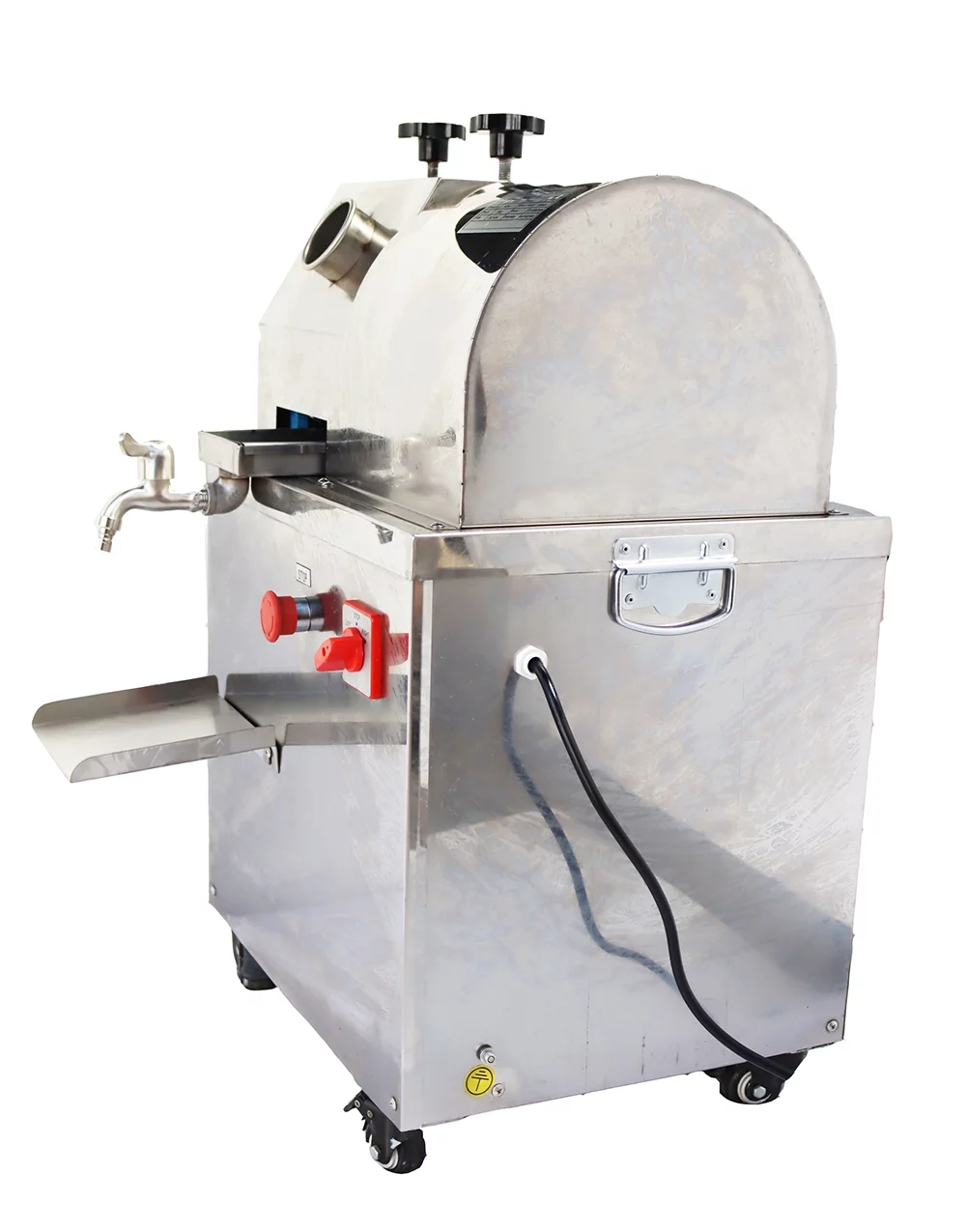 INTSUPERMAI Electric Sugar Cane Ginger Press Juicer Sweet Sorghum Juice Extractor Stainless Steel 3 Rollers