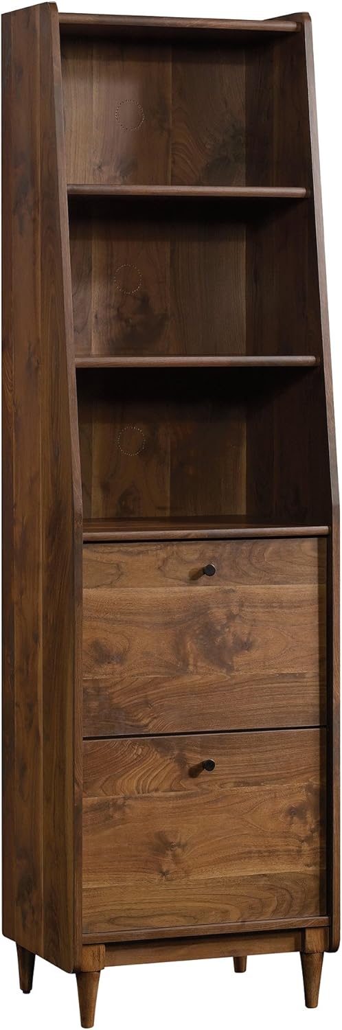 Sauder Harvey Park Narrow Bookcase, Grand Walnut finish