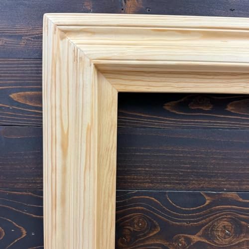 TV frame for Samsung The Frame TV, fits 32, 43, and 50 inch TVS. Natural Wood Finish (not for use with other models) Handmade wood ornate TV Frame