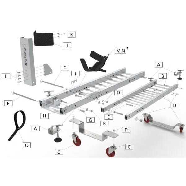 Condor Motorcycle Garage Dolly for Wheel Chock - Shop Hardware Tools Online Store