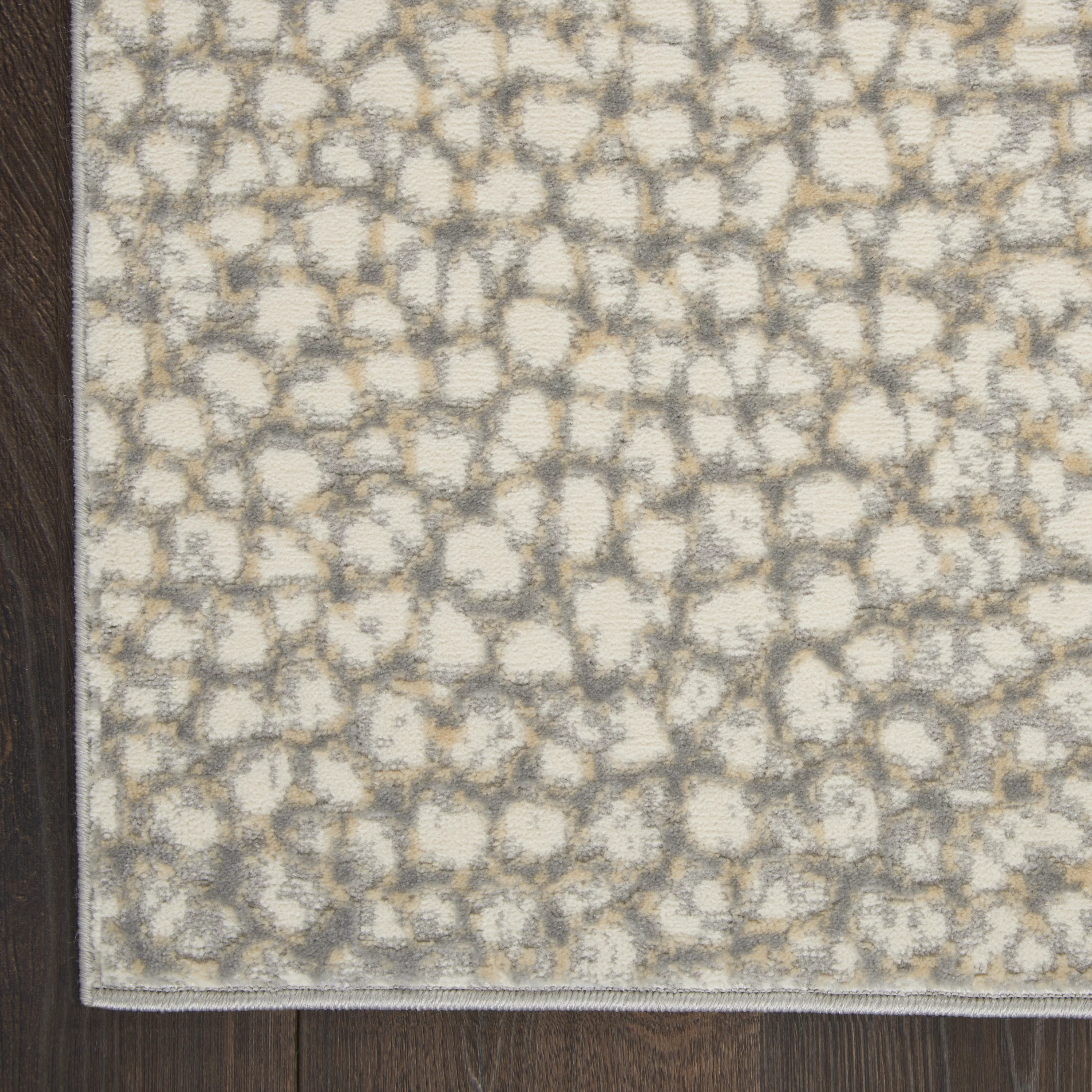 Inspire Me! Home Decor Joli Modern Abstract Ivory/Beige/Grey 8' x 10' Area Rug, (8' x 10')