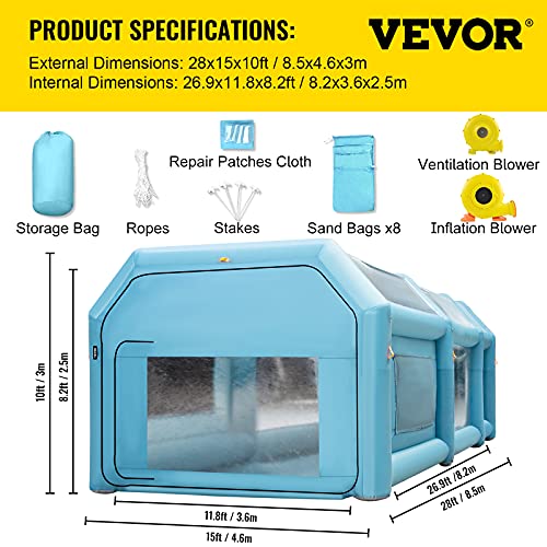 VEVOR Portable Inflatable Paint Booth