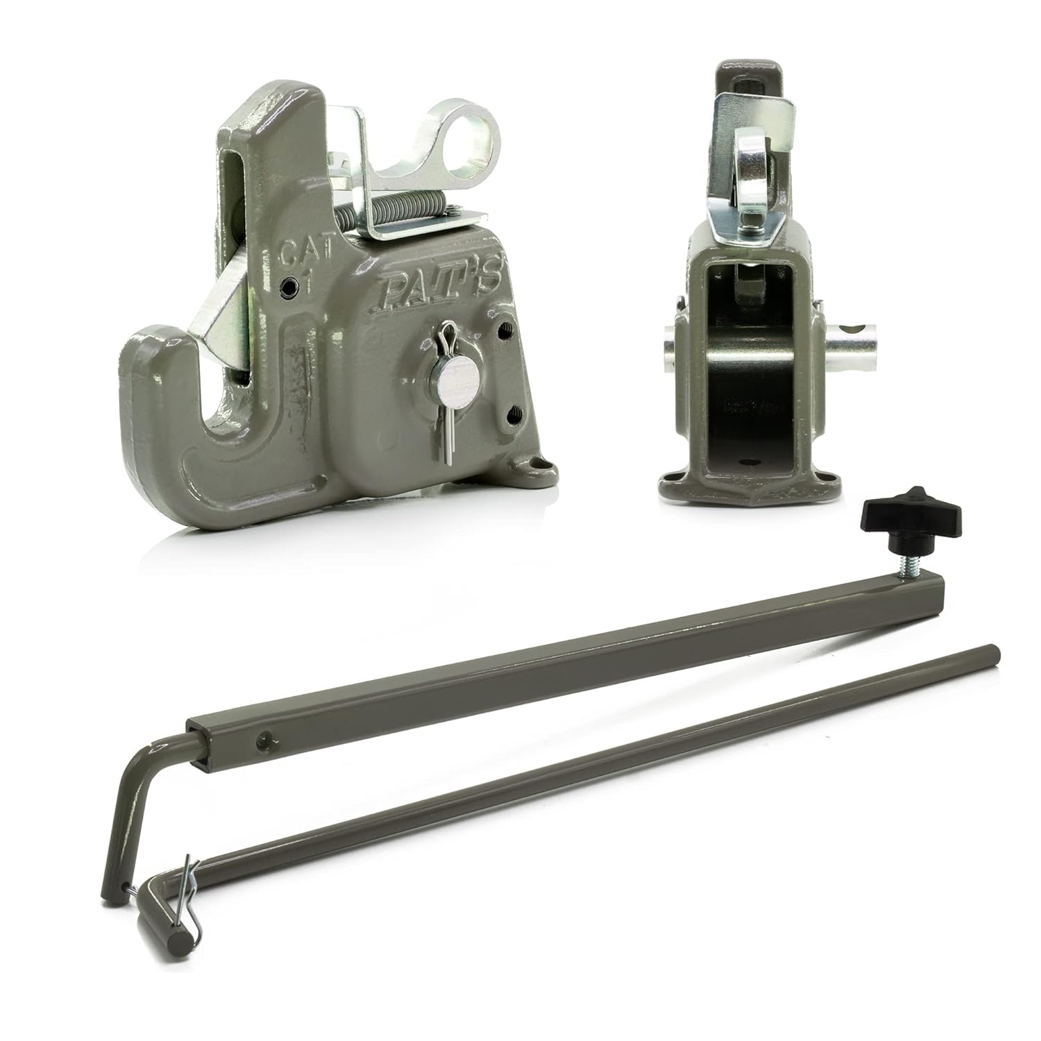 Category #1 Pat's Easy Change with Stabilizer Bar - Best Quick Hitch System On The Market &ndash; Flexible, Durable and Affordable - Comes w/ 4 Pair of Lynch Pin Washers